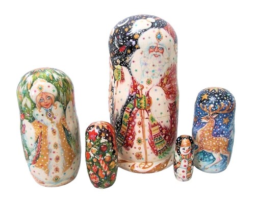 Qualité Poupées Gigognes Matryoshka Fille Poupées Durables Empilabl Ensemble Imbrique 10 Pieces Jouets Faits A La Main For Amz