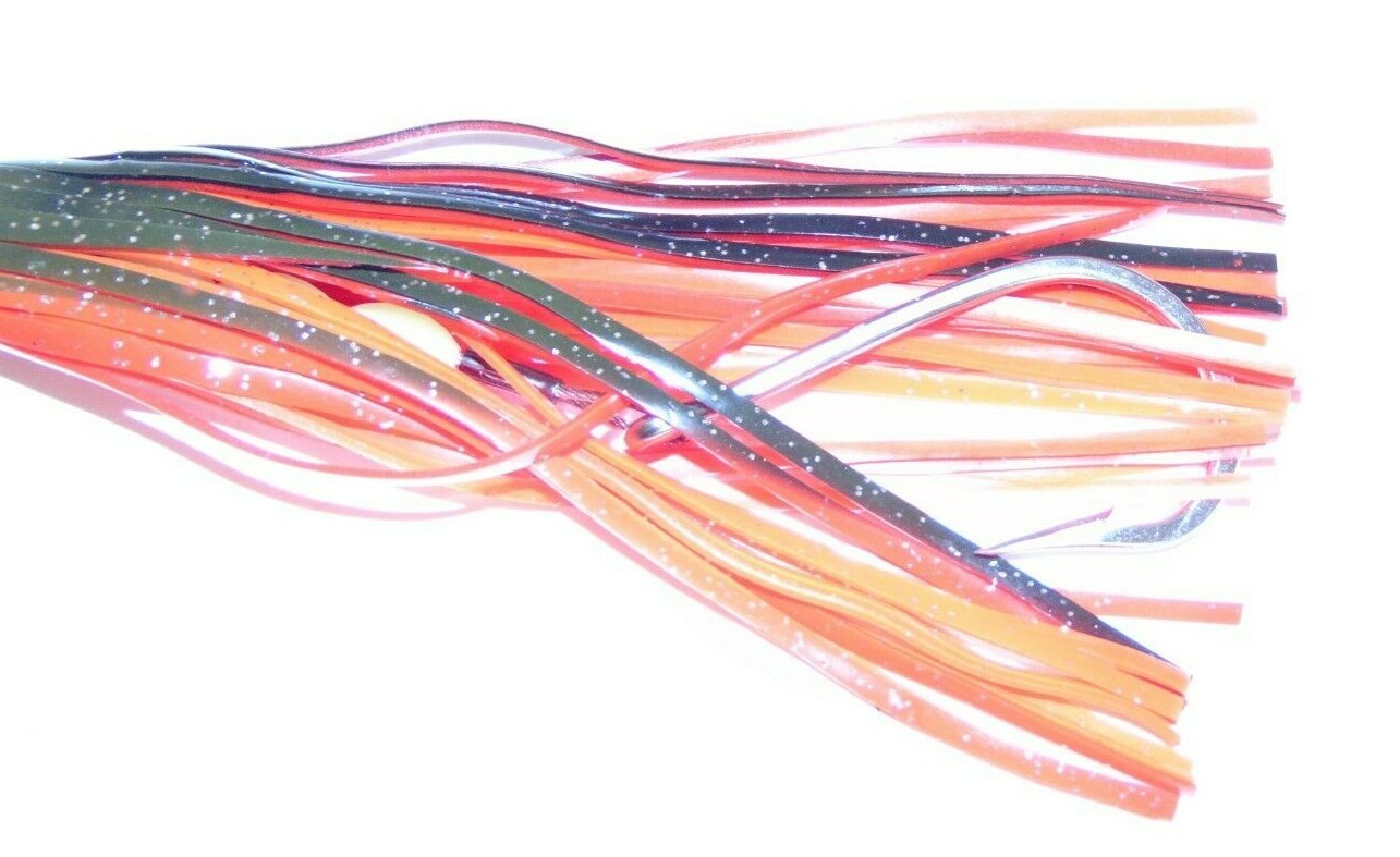 High Speed Wahoo Lure Skirt Ono Tuna Mahi Mahi Cable Rigged SS Leader