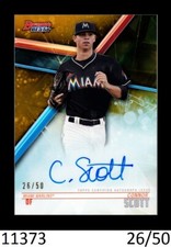1-2018 BOWMAN'S BEST PROSPECTS GOLD REFRACTOR AUTO CONNOR SCOTT PIRATES 26/50