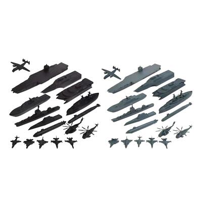 17x Marineschiffe Marineschiff Spielzeug kleine Modellflugzeuge und Versorgungsschiffe Spaß
