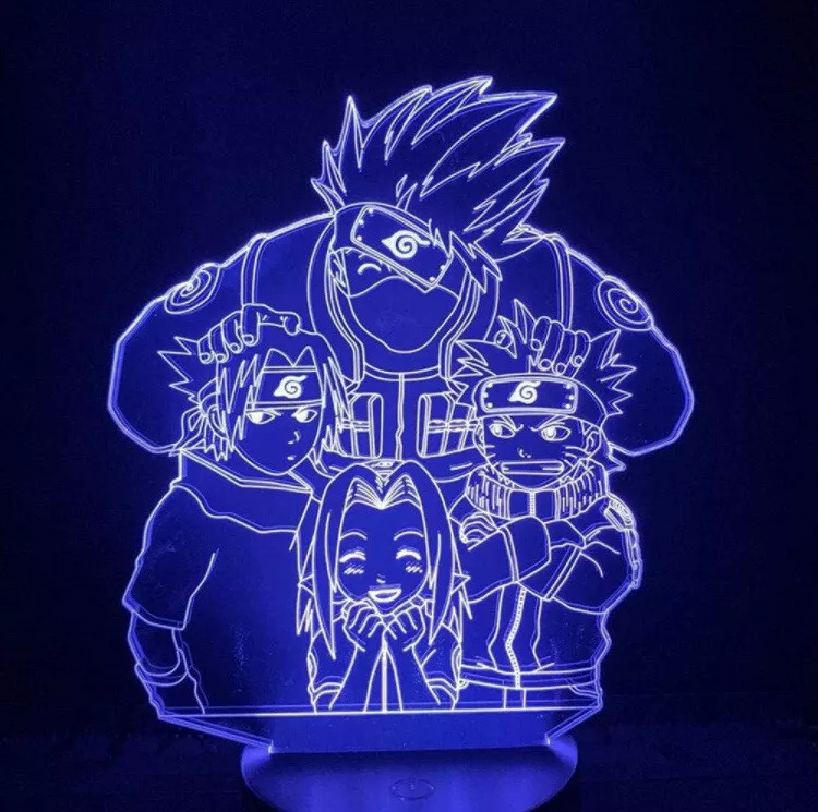 Veeki Creative 3d Optical Illusion Night Light Kakashi Acrylic Led  Touchremote Control Anime Table Lamp For Home Kids Bedroom Decoration  Manga 3d Lam  Fruugo IN