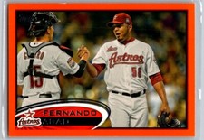 2012 Topps Update Holiday Factory Set Orange /210 Fernando Abad #US323