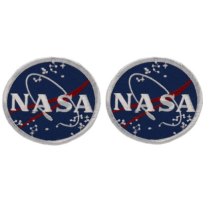 2PC Pack NASA Space Logo Embroidered Iron On Patch - Blue - FREE SHIPPING