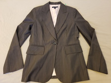 Womens Banana Republic Wool Jacket Blazer 10 Gray Grey