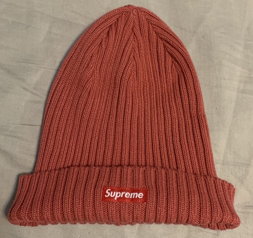 Supreme Overdyed Ribbed Beanie Red SS18 