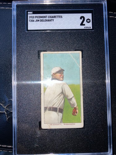1910 Jim Delehanty Piedmont T206 - 350 Back - Washington Senators - Vintage - Picture 4 of 6