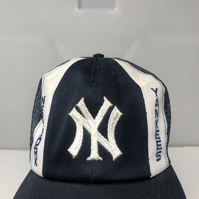 Vintage 80's New York YANKEES Snapback Cap Trucker Meshback Hat