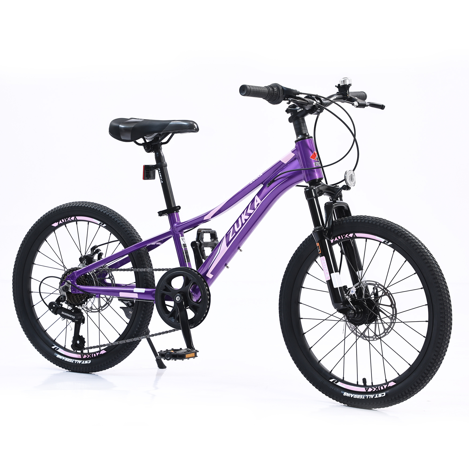 20 inch Mountain Bike for Girls and Boys Mountain shimano 7-Speed bike Purple