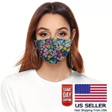 Flowers Face Masks Washable Adjustable Reusable Adult Cloth US Seller Fast Ship