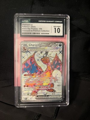 Pokémon TCG Charizard EX Black Star Promo 056 Paldean Fates Shiny Card Graded 10
