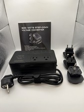 1600W Step Down Voltage Converter 220-250V to 120V Pure Sine Wave w Adapters