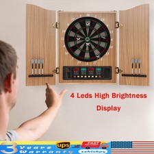 Foldable Dartboard Cabinet Electronic Dart Machine Electronic Scoring Dartboard