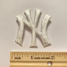 NEW YORK YANKEES Embroidered 1.75" x 2" Sew-On/Iron-On MLB Team Logo Hat Patch
