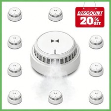 Fire Alarm Smoke Detector Alarms Sensor 1-10x with Batteries for Home Security