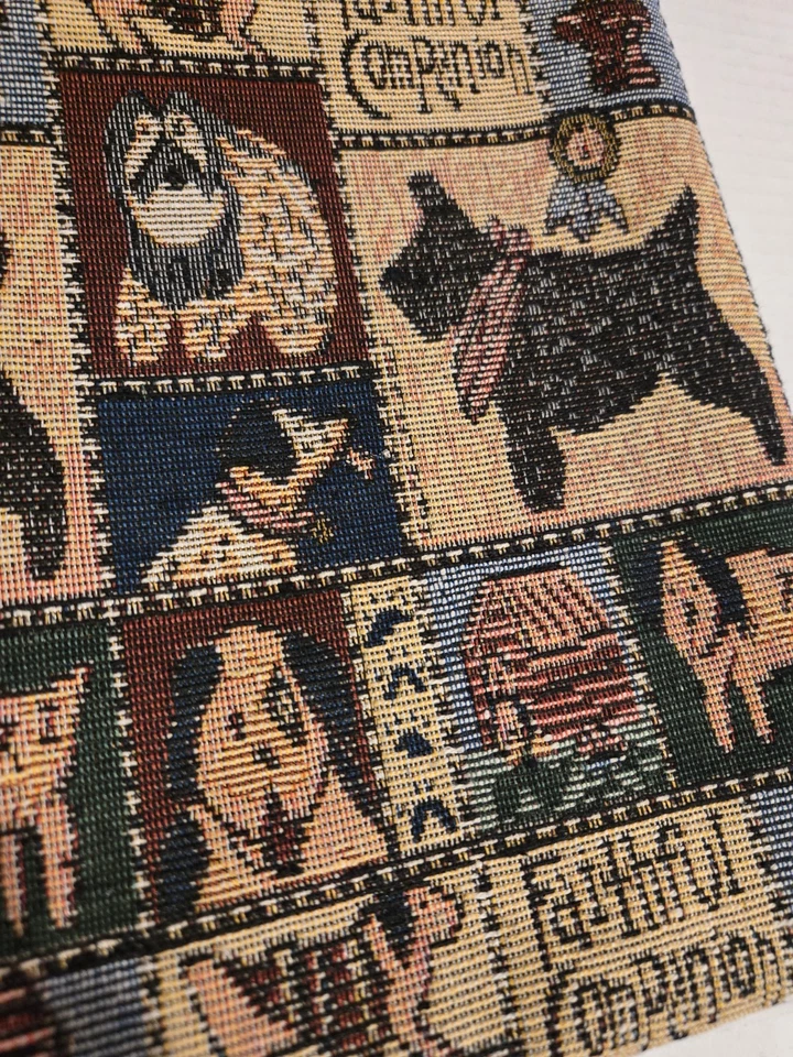 Faithful Companion Dog Animal Tapestry Fabric 54" X 1 Yard - Image 2 of 4