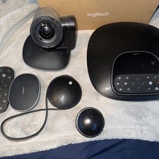LOGITECH Group 1080p Video Conferencing System WORKS just missing sum cords