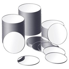 25 Pieces Acrylic Size Round Adhesive Small Round Craft Tiles for3047