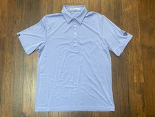 Criquet Polo Shirt Mens Large Blue Slim Fit Casual Golf Lightweight