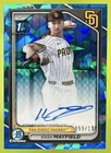 2024 Bowman Draft Sapphire Kash Mayfield Chrome Auto /199 1st Prospect Padres