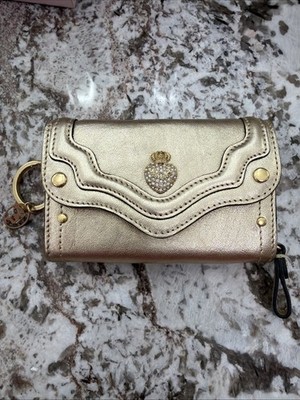 Darling Juicy Couture ''Juicy Princess'' Mini Wallet, Gold Shine NEW Vintage
