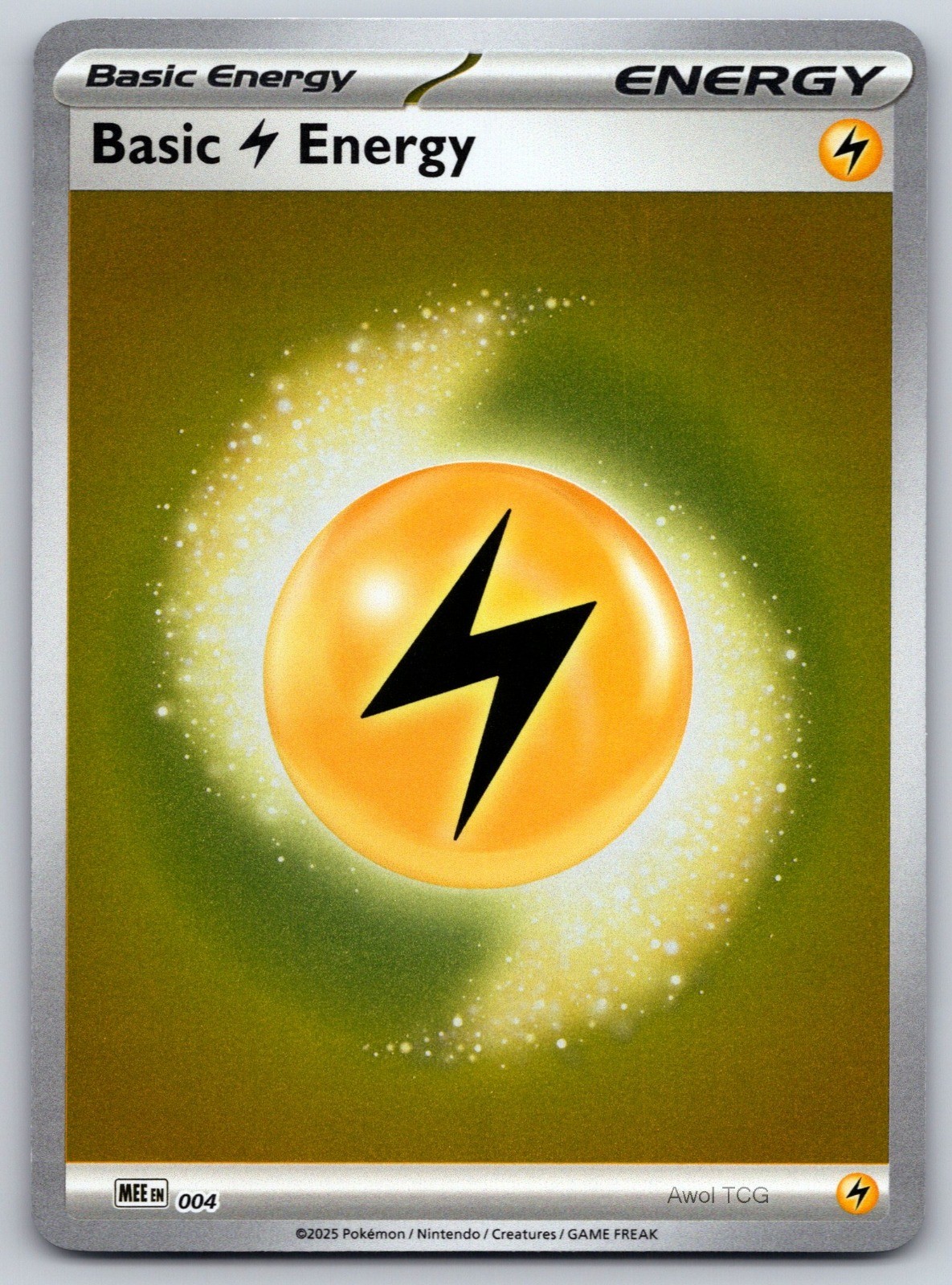 Basic Lightning Energy - 004 Reverse Holo 4 MEE: Mega Evolution Energies NM