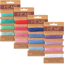 16 Colors Thread Cord for Jewelry Making, Multi-Color Hemp String, 1 Mm Natural
