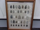 Authentic Native American Arrowheads Lot Of 36 Framed And Ready To Be Displayed  — photo 7