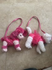 Poochie  Co Glittering Pink Poodle Purse 13" Plush Soft Toy Stuffed Animal