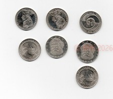 7 x 5 DM Gedenkmünzen 1982 - 1986