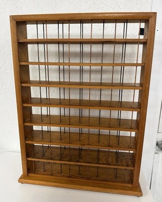 VTG RIT Fabric Dye Store Display Rack Wood Metal Countertop Cottage Core Decor