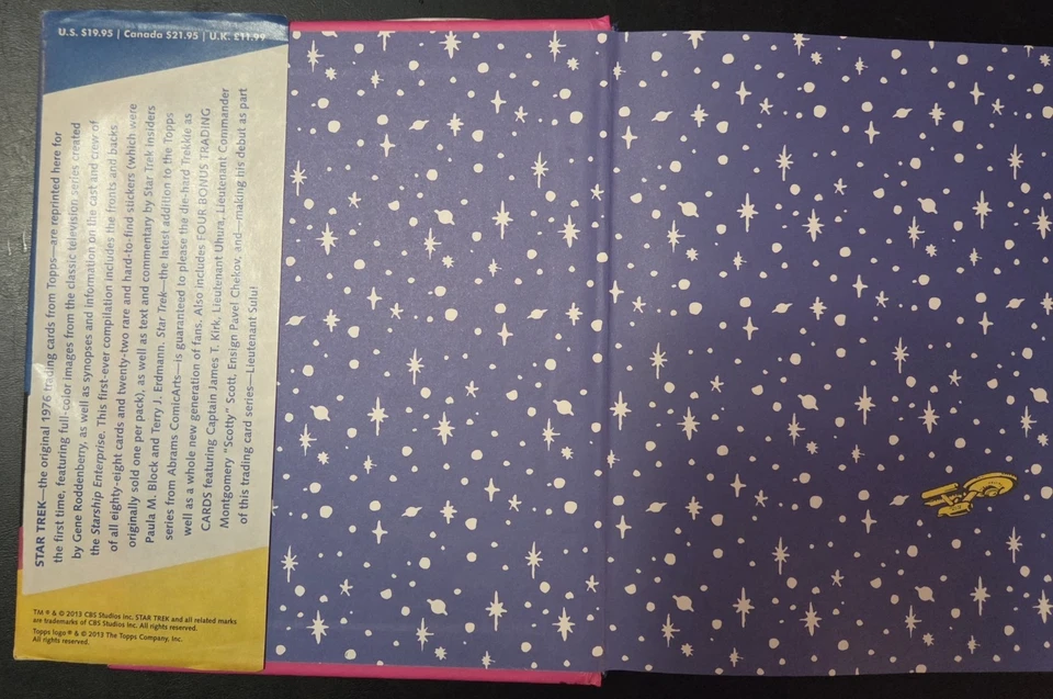 🔥🔥2013 TOPPS STAR TREK TRADING CARD HARDBACK BOOK W/ 4 UNOPENED BONUS CARD PK. - Image 4 of 4