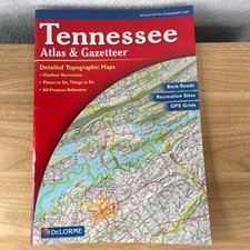 DeLorme Tennessee Atlas & Gazetteer Topographic Maps GPS Grids 2004 7th Edition