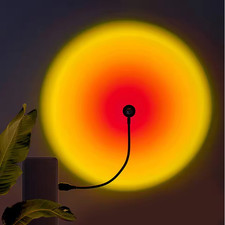 USB Sunset Projection Lamp RGB LED Mood Light Adjustable Head Room Decor