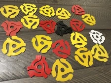 Vintage Recoton 45 RPM Vinyl Record Adapters Plastic Random Colors (Lot of 20)