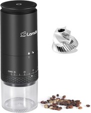 Portable Electric 420 Stainl Steel Burr Coffee Grinder, Recharable