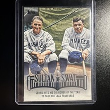 Topps 2015 The Sultan of Swat RUTH-5 Babe Ruth Lou Gehrig Yankees Card