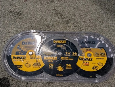 DEWALT Circular Saw Blades 7 1/4 Inch 24T Carbide Teeth Blade 3 Pack