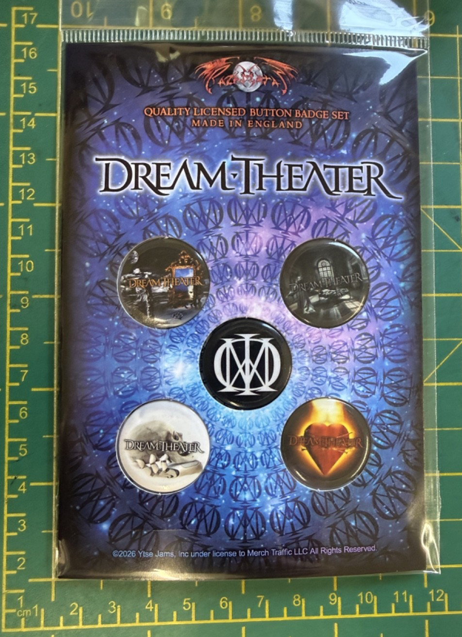 Dream Theater Symbols Button Badge Pack Officially Licensed 5 Button Badge Set
