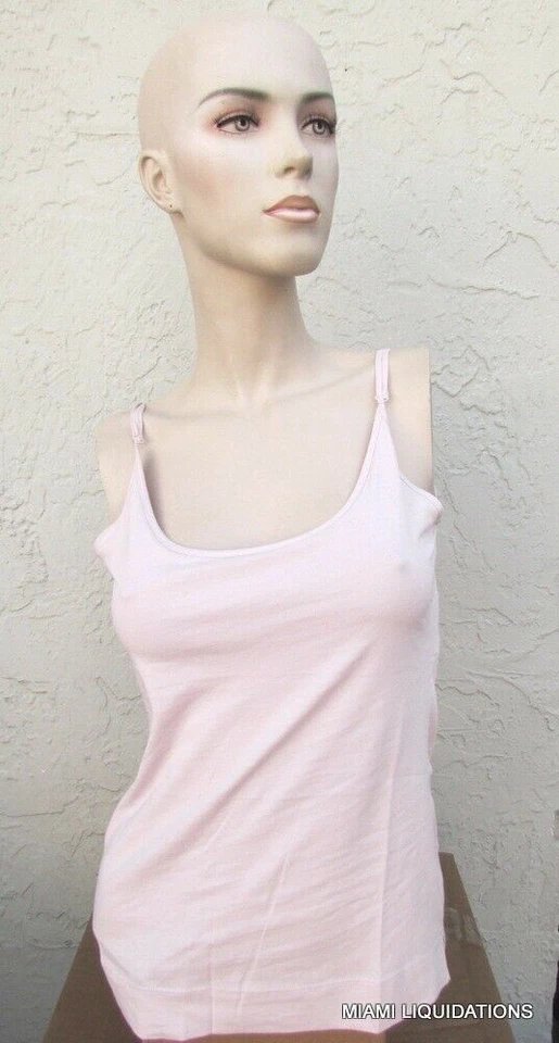 Camisola Adam Lippes Soft Light Shell rosa ajustable Camiseta sin mangas XL de algodón con correas de espagueti Foto 2 de 3