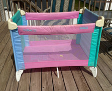 VINTAGE 1990s Graco Pack 'n Play Portable Mesh Sides Pastel