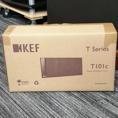 KEF T101C Slim Center Channel Speaker   T Series   2 Way 80 30 kHz   8 Ohm