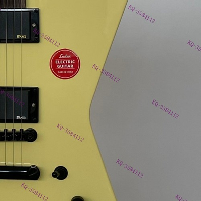 #ad #ad Solid Body Electric Guitar Stainless Rounded Fret Edge Black Parts Cream Stock $268.00