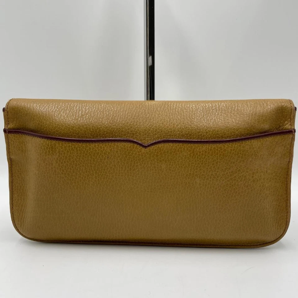 Authentique sac pochette Cartier, cuir, kaki, ligne incontournable - Photo 3/4