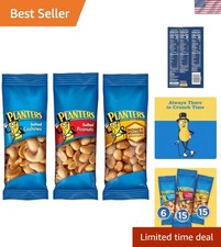 Individually Packed Nut Snacks: Salted Cashews, Peanuts Honey Roasted Mix