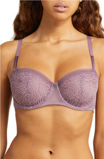  84 Chantelle 13B5 C-Jolie Underwire Demi Bra, Myrtle, Size 34DDD