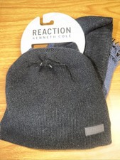 Kenneth Cole Reaction Men's 2-Pc. Colorblocked Stripe Scarf  Fleece-Lined Bean