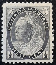 CANADÁ Nº 74 EMISIÓN NUMERAL REINA VICTORIA, COMO NUEVO FVF H (KF918)