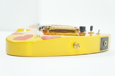 ギター BURNY YH-JR hide Yellow Heart Jr Burny YELLOW HEART Jr. YH-JR X JAPAN HIDE Built-in Speaker Travel