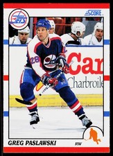 Greg Paslawski, 1990-91 Score American, #249, Winnipeg Jets,