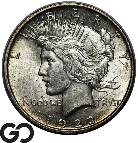 1922-D Peace Dollar, Nice Choice BU+ Denver Mint Issue